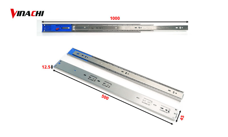 Kích thước của ray bi 3 tầng Duraval