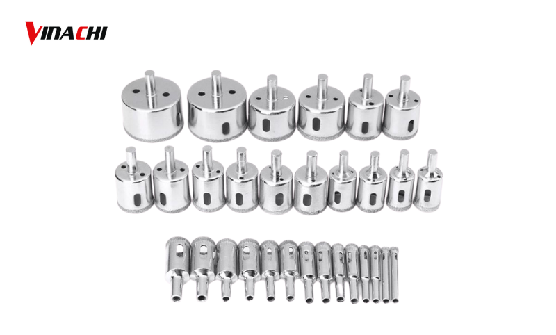 Thiết kế đầu mũi khoan nhám để khoan từ từ, chính xác, không bị nứt vỡ
