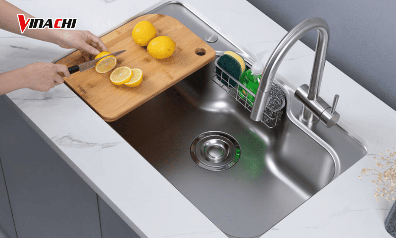 Chậu rửa bát 1 hố lắp đặt cho không gian bếp nhỏ