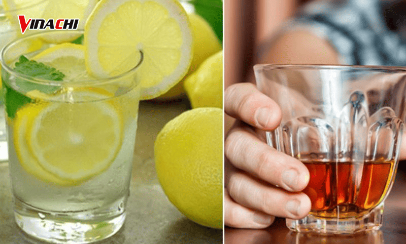 Dùng chanh và rượu để vệ sinh chậu rửa