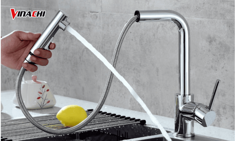 Vòi rửa bát làm bằng chất liệu inox 304