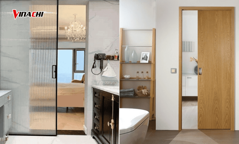 Cửa lùa lắp cho nhà vệ sinh