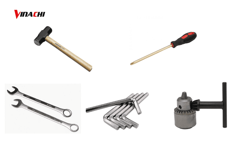 Một số dụng cụ cần chuẩn bị để thay đầu kẹp mũi khoan