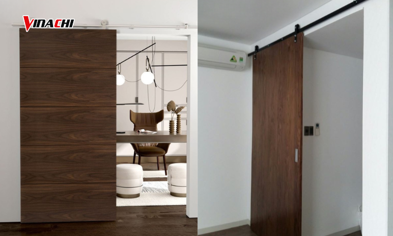 Cửa lùa gỗ treo