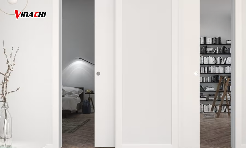 Cửa lùa thiết kế âm tường được lắp đặt trong nhiều không gian khác nhau