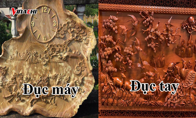 Hướng dẫn phân biệt đục tay và đục máy trên nội thất