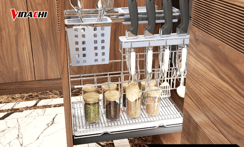 Các phụ kiện thông minh dành cho tủ bếp giúp tối ưu hoá không gian lưu trữ