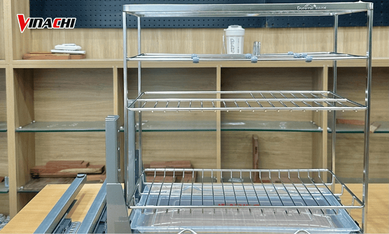 Giá để gia vị làm bằng chất liệu inox