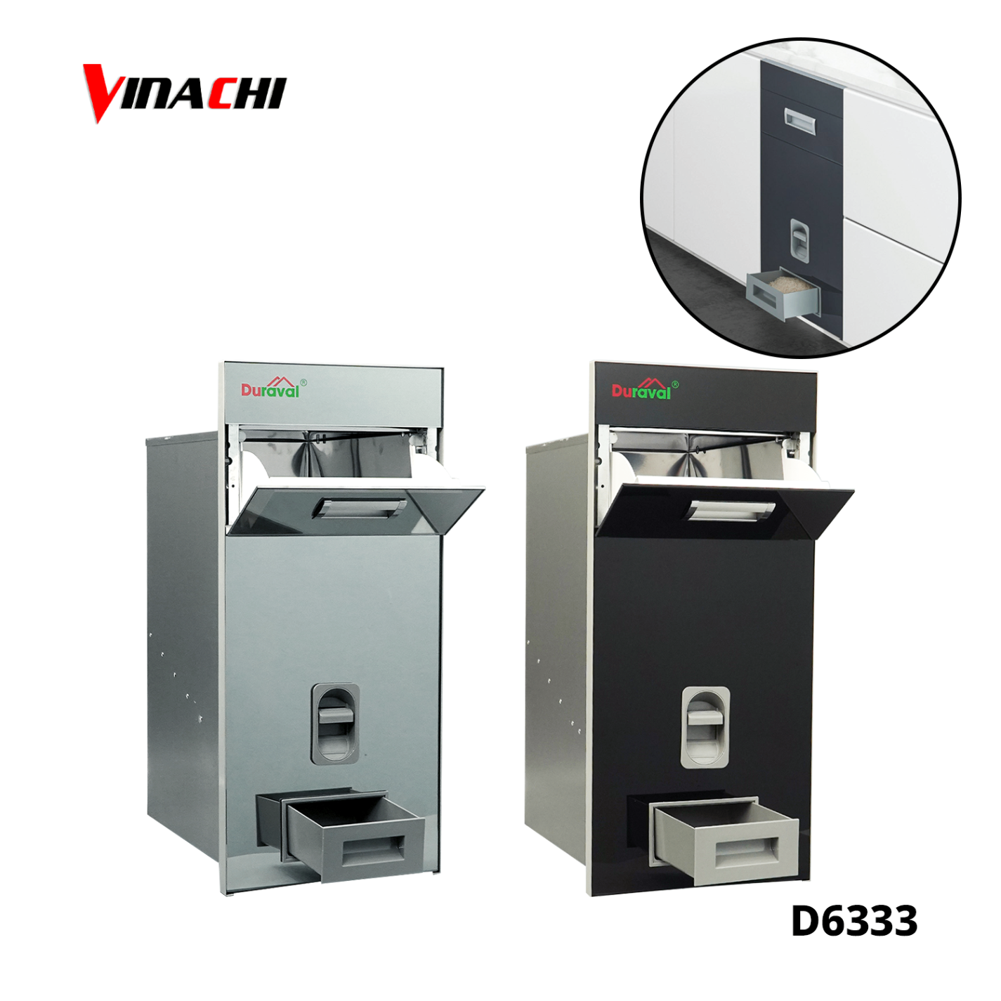 D6333 - Thùng gạo tráng gương inox Duraval D6333.png