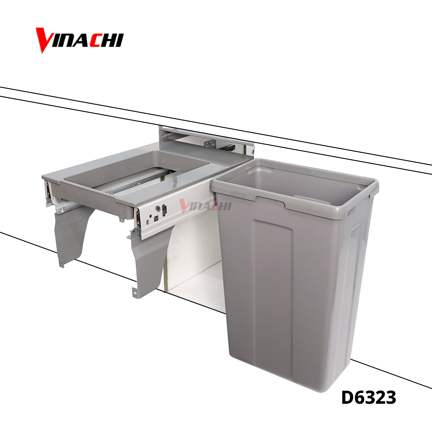 D6323 - Thùng rác liền cánh tủ bếp Duraval D6323-1.png