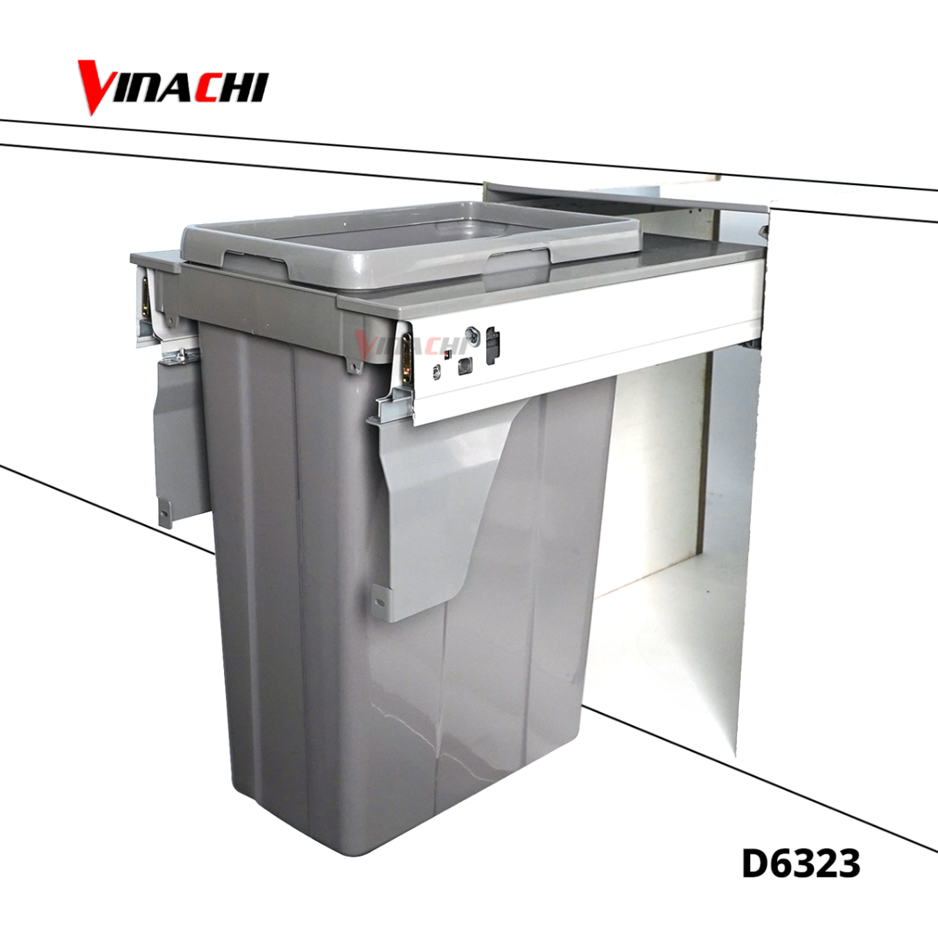 D6323 - Thùng rác liền cánh tủ bếp Duraval D6323-1.png