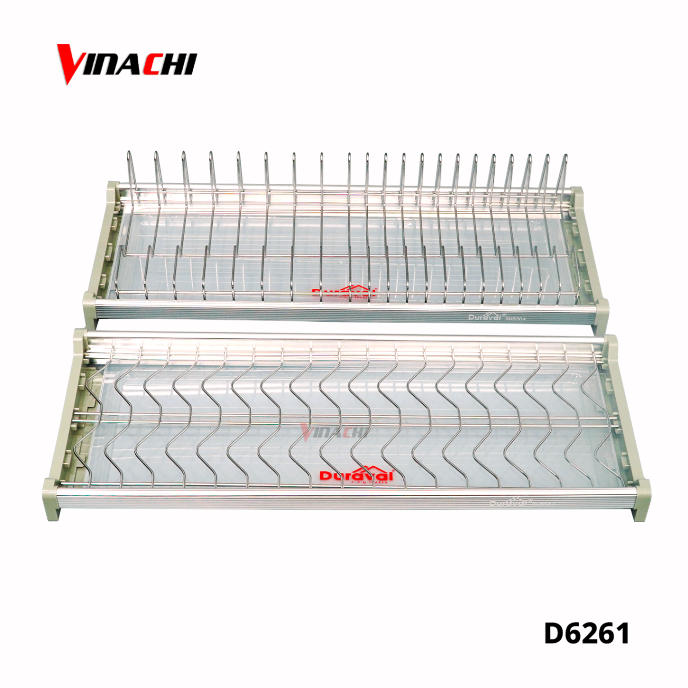 D6261 - Bộ giá bát đĩa cố định 2 tầng inox 304 Duraval D6261.png