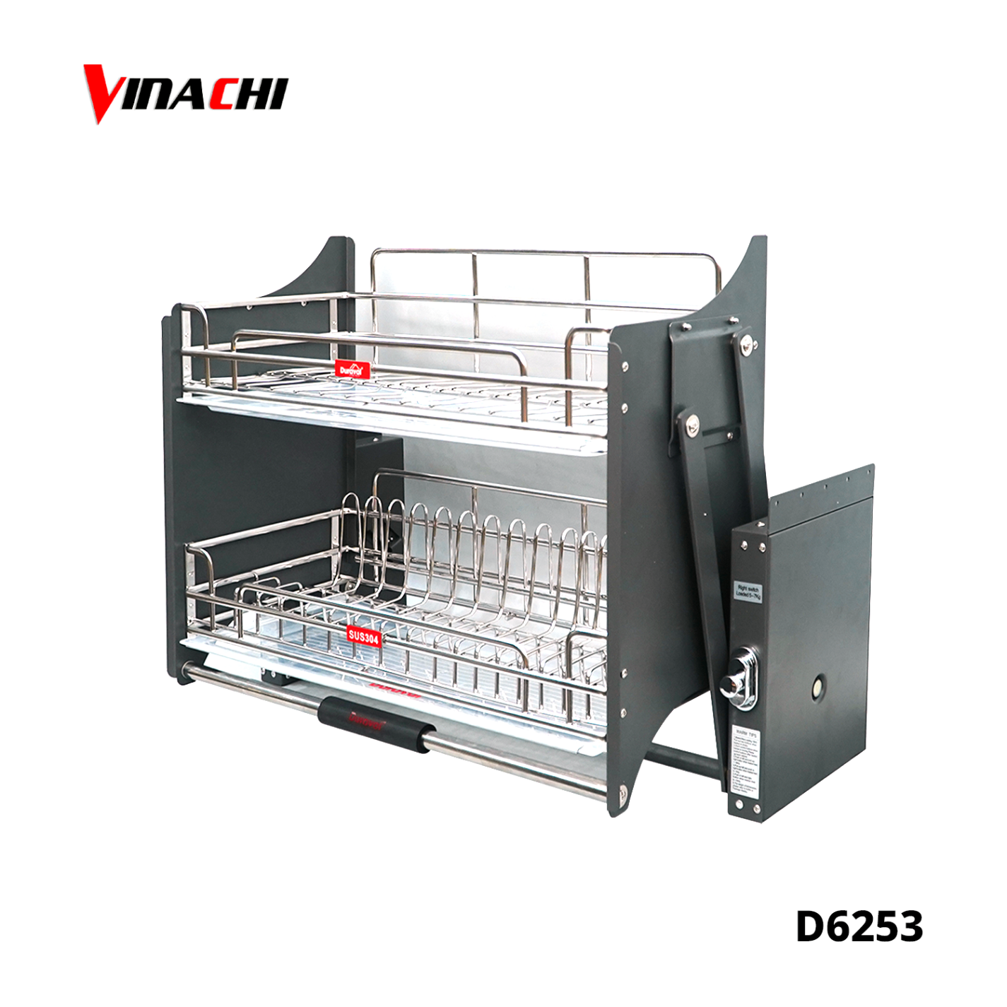 D6253 - Giá bát nâng hạ ovan inox 304 Duraval D6253-1.png