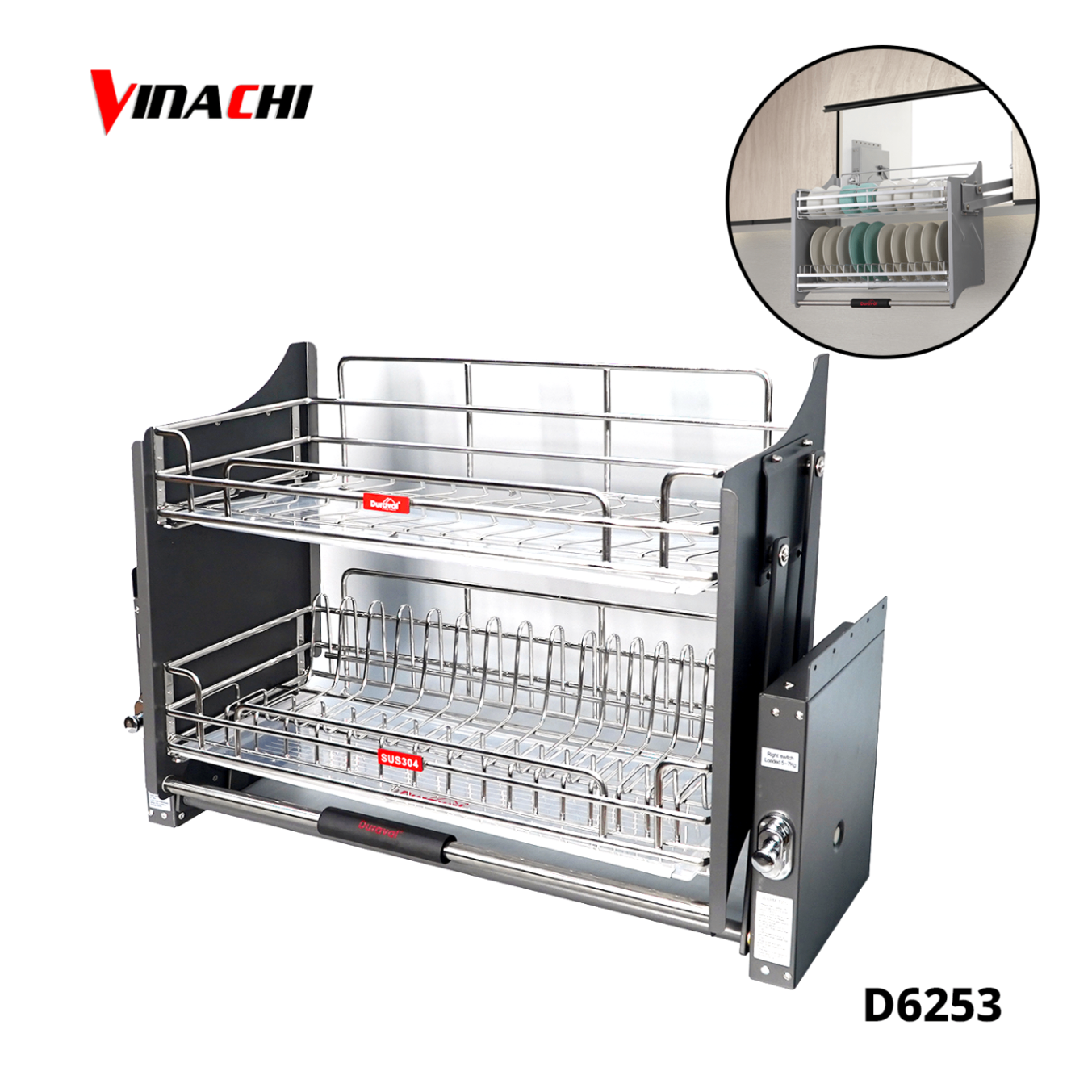 D6253 - Giá bát nâng hạ ovan inox 304 Duraval D6253-1.png