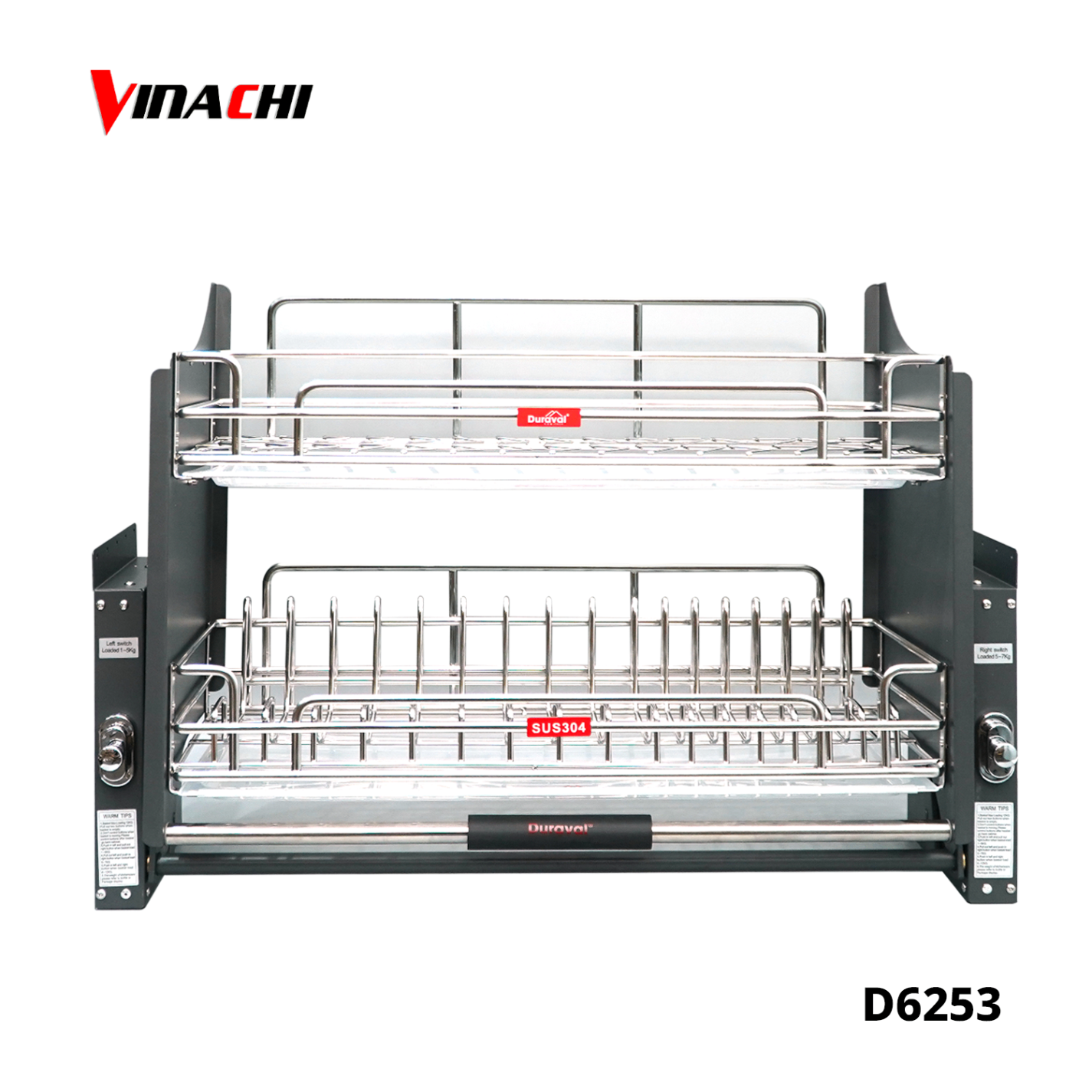 D6253 - Giá bát nâng hạ ovan inox 304 Duraval D6253-1.png