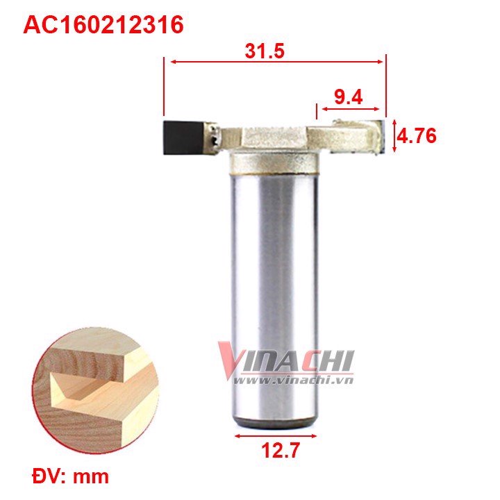 Mũi cuốc 2 cánh AC1602 Tideway