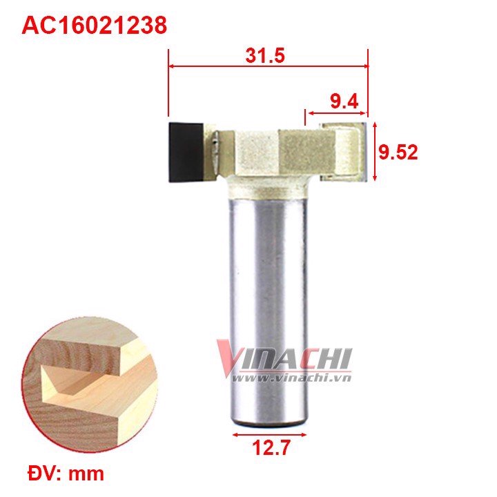 Mũi cuốc 2 cánh AC1602 Tideway