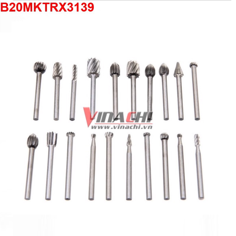 Bộ 20 mũi khắc tỉa rãnh xoắn - Nâng cao chất lượng sản phẩm gỗ