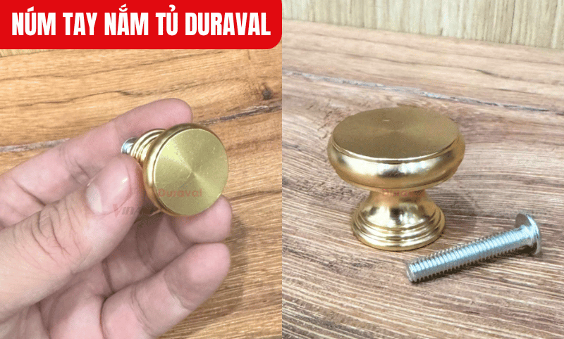 Núm tay nắm tủ Duraval có đi kèm 1 con ốc lắp núm