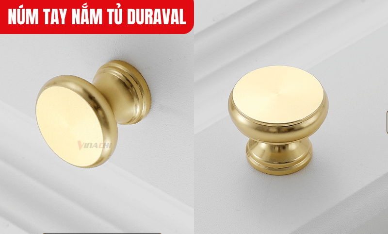 Núm tay nắm tủ Duraval được lắp trên ngăn kéo hoặc cánh tủ gỗ, nhựa