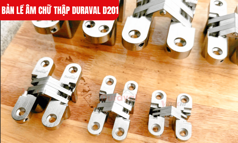 Bản lề âm chữ thập Duraval D201 được làm từ hợp kim kẽm cao cấp