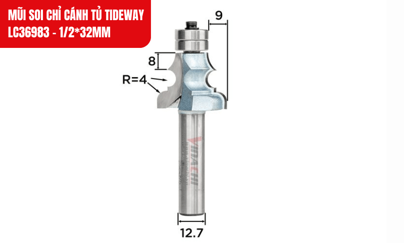 Cốt mũi 12.7mm (1/2") tương thích với đa số máy soi chỉ trên thị trườn