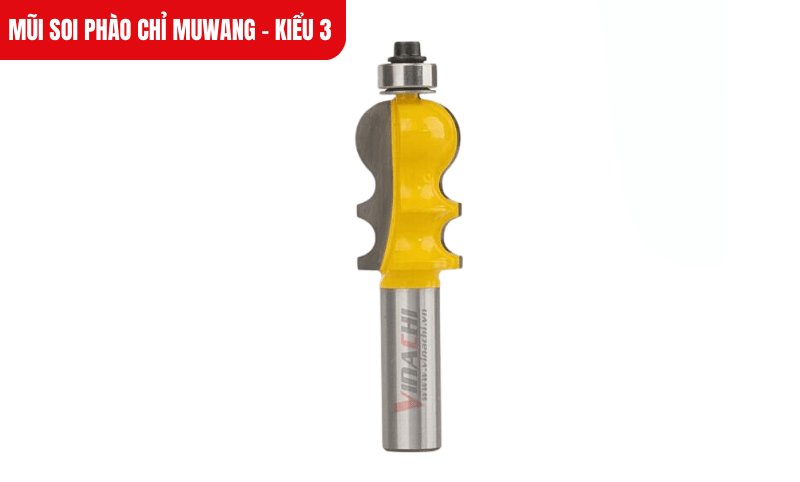 Mũi soi phào chỉ Muwang - kiểu 3 thân thép chịu lực chắc chắn, giúp gia công gỗ cứng một cách hiệu quả và ổn định