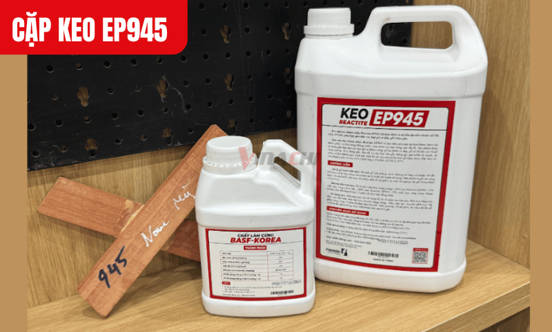 Cặp keo EP945 gồm 5kg keo EP945 và 750g hóa chất làm cứng
