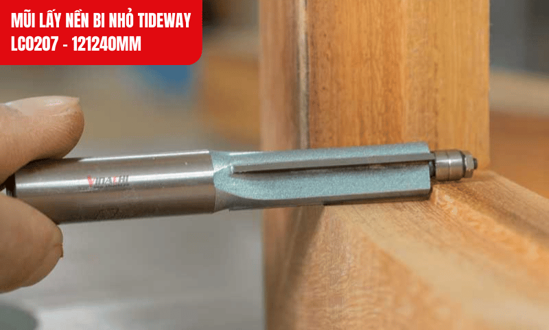 Mũi lấy nền bi nhỏ LC0207 giúp tạo rãnh đều, chuẩn xác, lý tưởng khi cần soi nền phẳng trên bề mặt gỗ