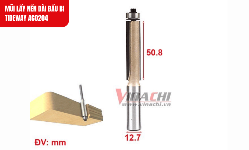 Cốt 12.7mm tương thích tốt với máy phay bàn và máy phay cầm tay phổ biến