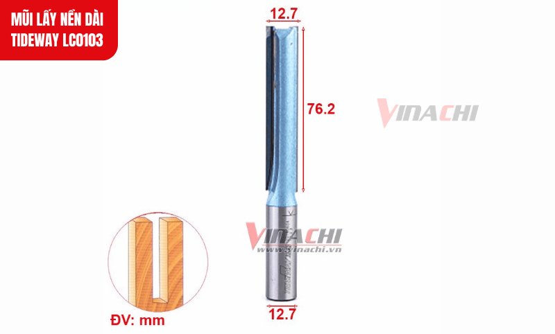 Kích thước chi tiết của phân loại 1/2*1/2*2-1/2