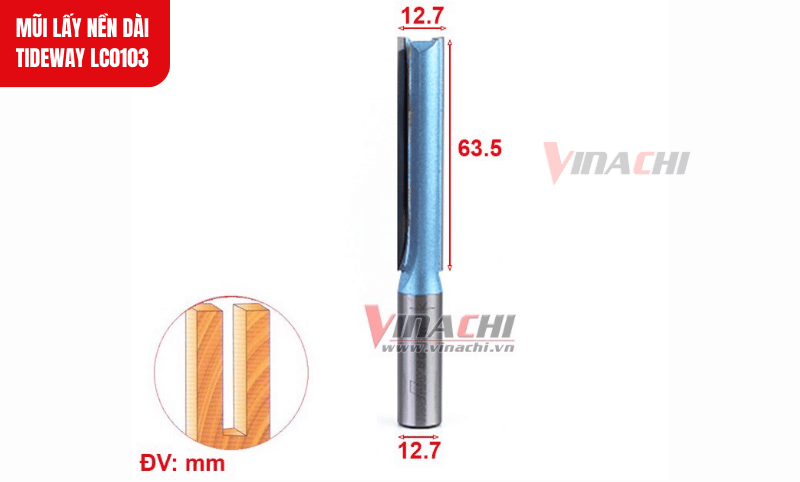 Kích thước chi tiết của phân loại 1/2*1/2*2-1/2