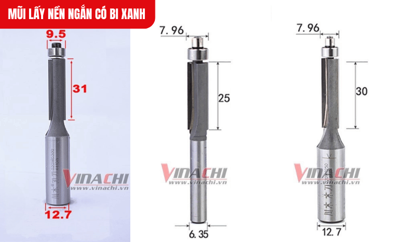 Thiết kế bi lăn ở đầu mũi giúp dẫn hướng ổn định, tránh trượt tay trong quá trình phay cạnh