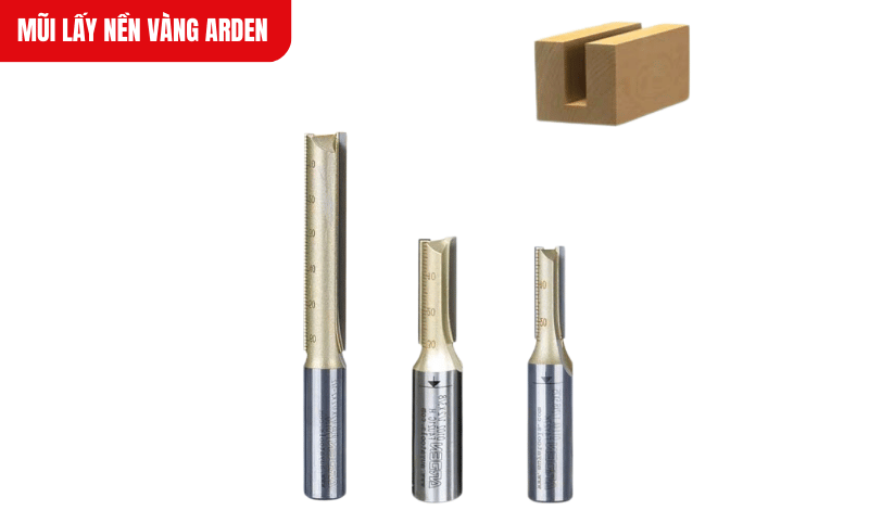 Mũi lấy nền vàng Arden với lưỡi hợp kim sắc bén, phay gỗ mịn màng, chuẩn xác