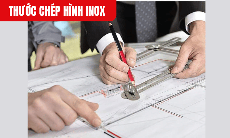 Thước chép hình inox có kích thước nhỏ gọn, trọng lượng nhẹ, dễ cầm nắm và sử dụng