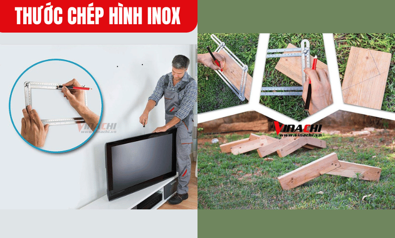 Khi đặt thước vào vị trí cần sao chép hình dáng, nhẹ nhàng ấn các thước nhỏ ôm sát vật thể