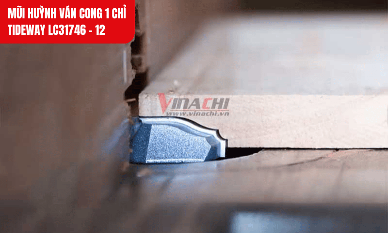 Thiết kế cong 1 chỉ tạo đường huỳnh mềm mại, đều nét, nâng cao tính thẩm mỹ bề mặt gỗ
