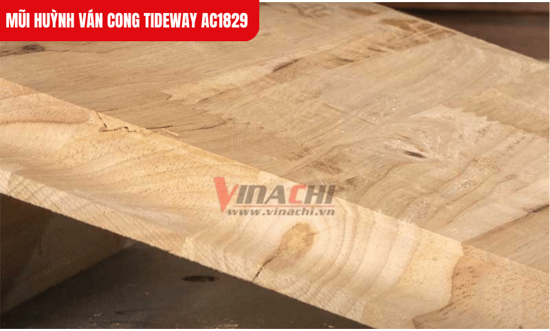 Mũi huỳnh ván cong cho đường soi mượt mà, tạo điểm nhấn tinh tế trên cánh tủ và mặt ván