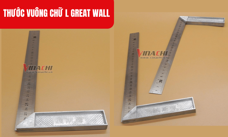 Thước vuông chữ L Great Wall được làm từ inox cao cấp có khả năng chống ăn mòn