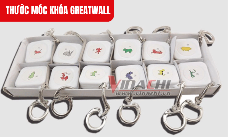 Thước móc khóa Greatwall vỏ ngoài thiết kế phiên bản hình 12 con giáp