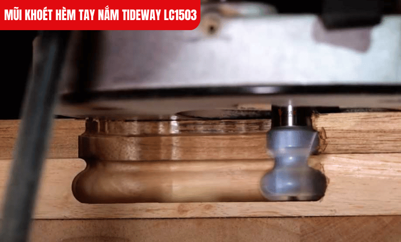 Thiết kế lưỡi cắt hợp kim sắc bén giúp đường khoét gọn gàng, không xước cạnh gỗ