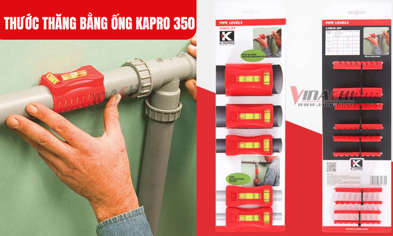 Bộ 5 thước với các kích thước khác nhau cho phép sử dụng trên nhiều loại ống, từ nhỏ đến lớn