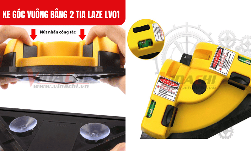 Ke góc vuông LV01 chỉ hỗ trợ định vị góc vuông bằng tia laser, không phải thiết bị đo khoảng cách