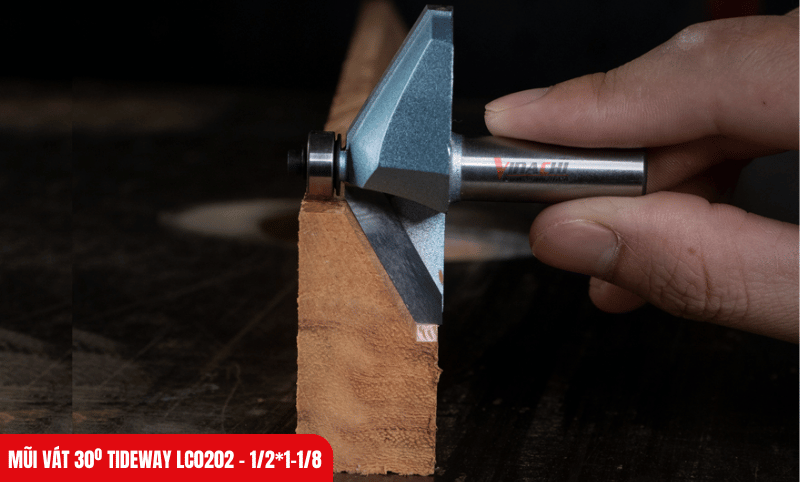 Mũi vát 30º Tideway LC0202 cho đường vát sắc nét và chính xác trên gỗ và nhựa