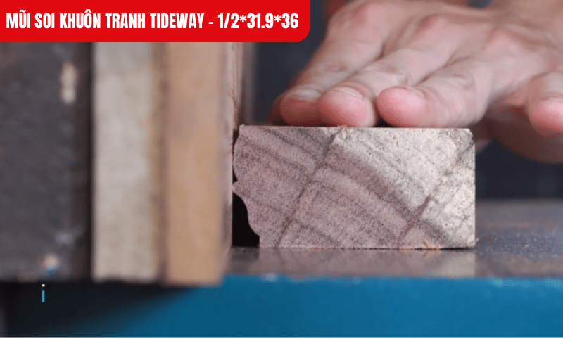 Mũi soi khuôn tranh Tideway với lưỡi hợp kim sắc bén, tạo đường soi tinh xảo cho chi tiết gỗ nội thất