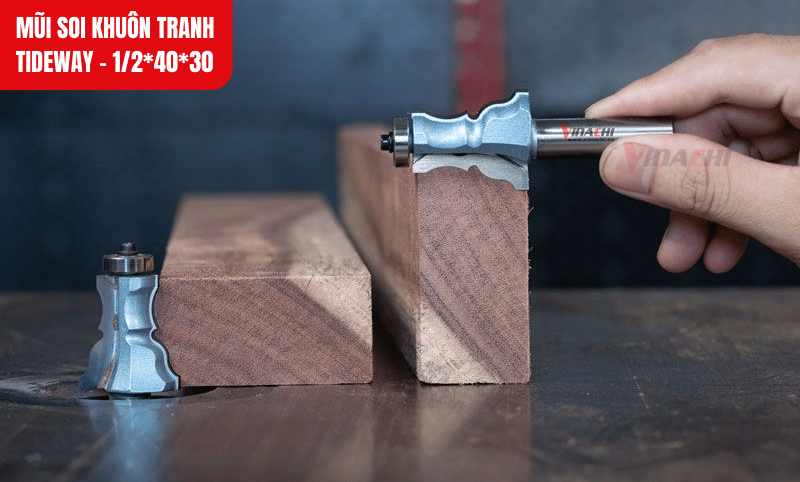 Mũi cắt hoạt động tốt trên gỗ tự nhiên, gỗ ghép và các loại ván ép dày