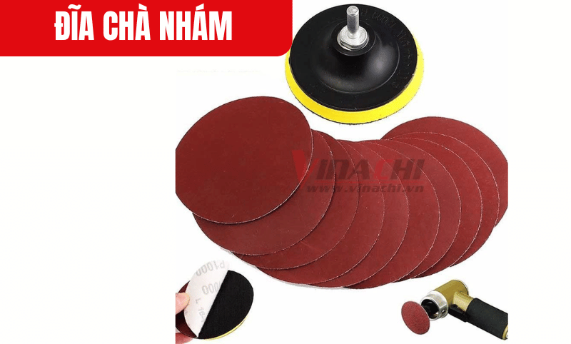 Đĩa chà lắp vừa với hầu hết các dòng máy mài và máy chà nhám cầm tay và cả máy khoan trên thị trường