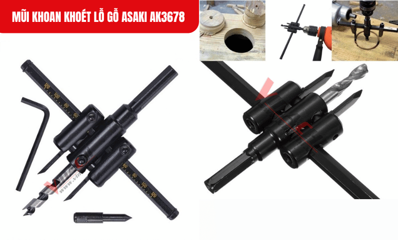 Mũi khoan có thể sử dụng hiệu quả trên gỗ mềm, gỗ công nghiệp, tấm nhựa, mica và thạch cao