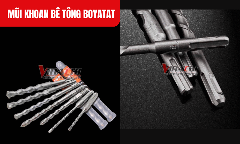 Chọn kích thước mũi khoan phù hợp với lỗ cần khoan 6mm, 8mm hoặc 10mm