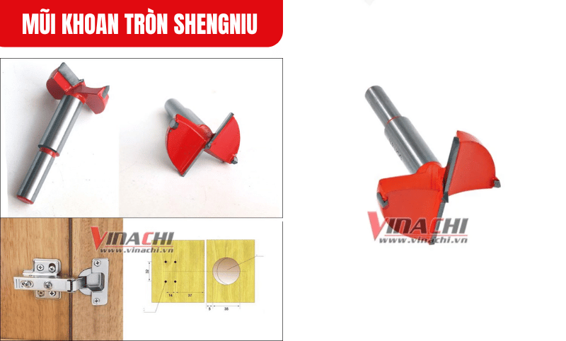 Đa dạng kích thước từ 15mm đến 65mm, dễ chọn lựa khi khoan lỗ nhỏ để gắn đinh chốt hay khoan lỗ lớn cho bản lề, hộp ổ khóa